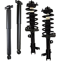 Front and Rear, Driver and Passenger Side Shock and Fully Loaded Strut