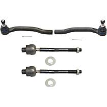 Front, Driver and Passenger Side, Inner and Outer Tie Rod End