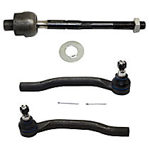 Front, Driver and Passenger Side, Inner and Outer Tie Rod End
