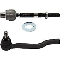 Front, Passenger Side, Inner and Outer Tie Rod Ends, 4 Cylinder, 2.4L Engine