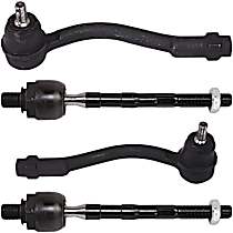 Front, Driver and Passenger Side, Inner and Outer Tie Rod Ends