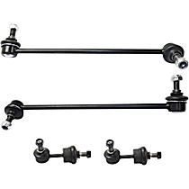 Front and Rear Sway Bar Link, Without sport suspension