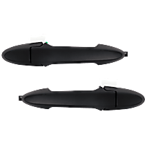 Front, Driver and Passenger Side Primed Exterior Door Handle, Without Key Hole, For Models Without Smart Entry System