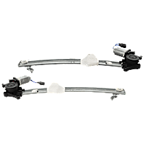 Rear, Driver and Passenger Side Power Window Regulator, With Motor