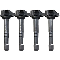 Ignition Coils, Set of 4, 4 Cylinder, 2.4 Liter Engine, with 4 Ignition Coil on Plugs