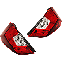 Driver and Passenger Side, Outer Tail Lights, with Bulbs, Halogen, Mounts On Body, Mexico Built Vehicle