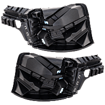 Front, Driver and Passenger Side Bumper, Black