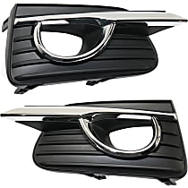 Front, Driver and Passenger Side Fog Light Trims, Chrome
