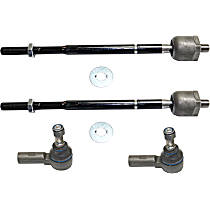 Front, Driver and Passenger Side, Inner and Outer Tie Rod End