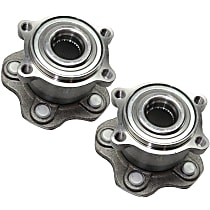 Rear, Driver and Passenger Side Wheel Hub, 5 Lugs, With Bearing