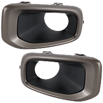 Front, Driver and Passenger Side Fog Light Trims, Bronze, Type 2