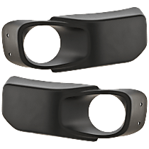 Front, Driver and Passenger Side Fog Light Trims, Textured Black