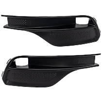 Front, Driver and Passenger Side Fog Light Trims, Textured Black, For Models with Mopar Light Bar