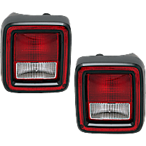 Driver and Passenger Sides Tail Lights, with Bulbs, Halogen, For Models without Blind Spot Detection