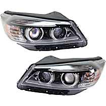 Driver and Passenger Side HID/Xenon Headlight, With bulb(s), OE Replacement