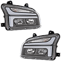 Driver and Passenger Side Headlights, Without bulb(s), LED