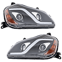 Driver and Passenger Side Headlights, Without bulb(s), Halogen