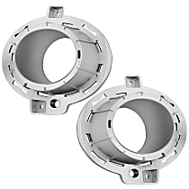 Front, Driver and Passenger Side, Outer Fog Light Trim, Gray