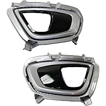 Front, Driver and Passenger Side Fog Light Trims, Chrome