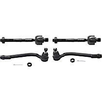Front, Driver and Passenger Side, Inner and Outer Tie Rod Ends