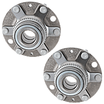 Rear, Driver and Passenger Side Wheel Hub, 6 Lugs, With Bearing