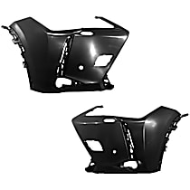 Front, Driver and Passenger Side Bumper End, Primed Plastic CAPA Certified