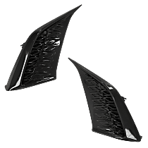 Front, Driver and Passenger Side Bumper Trims, Black