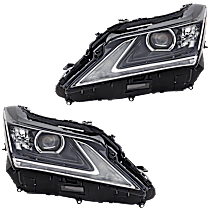 Driver and Passenger Side Halogen Headlight, Without bulb(s), Japan Built Vehicle, OE Replacement, CAPA Certified