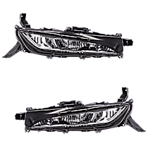 Front, Driver and Passenger Side LED Fog Light, With bulb(s), Canada Built Vehicle, OE Replacement