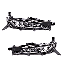 Front, Driver and Passenger Side LED Fog Light, With bulb(s), Canada Built Vehicle, OE Replacement, CAPA Certified