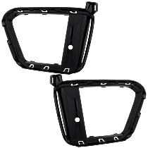 Front, Driver and Passenger Side Fog Light Trims, Textured Black