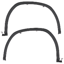 Front, Driver and Passenger Side, Fender Flares, Textured Black