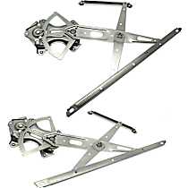 Front, Driver and Passenger Side Power Window Regulators, without Motor