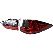 Passenger Side, Inner and Outer Tail Lights, With bulb(s), Halogen
