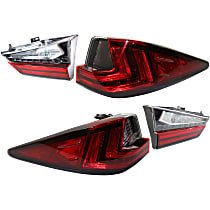 Driver and Passenger Side, Inner and Outer Tail Lights, With bulb(s), Halogen, Standard type