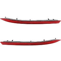 Rear, Driver and Passenger Side Bumper Reflector, CAPA Certified