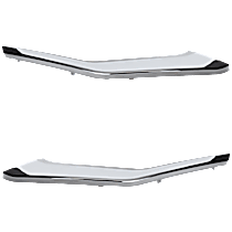 Front, Driver and Passenger Side, Lower Bumper Trims, Chrome