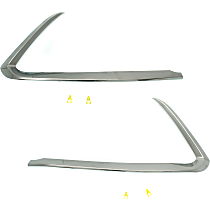 Front, Driver and Passenger Side Bumper Trims, Chrome