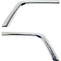 Front, Driver and Passenger Side, Upper and Lower Bumper Trim, Chrome