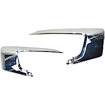 Front, Driver and Passenger Side, Upper Bumper Trim, Chrome