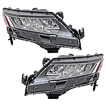 Driver and Passenger Side LED Headlight, With bulb(s)
