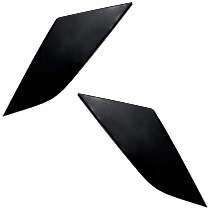 Fog Light Cover - Front, Driver and Passenger Side, Black