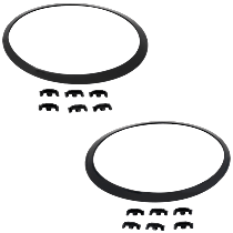 Driver and Passenger Side Headlight Bezel, Black
