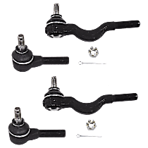 Front, Driver and Passenger Side, Inner and Outer Tie Rod Ends