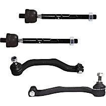 Front, Driver and Passenger Side, Inner and Outer Tie Rod Ends