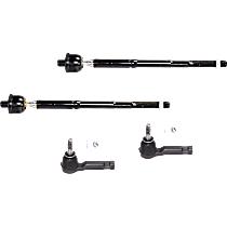 Front, Driver and Passenger Side, Inner and Outer Tie Rod End