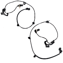 Front, Driver and Passenger Side ABS Speed Sensor, includes abs wheel speed sensor wire harness