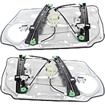 Front, Driver and Passenger Side Power Window Regulator, Without Motor