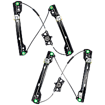 Front, Driver and Passenger Side, Window Regulators, Power, without Motor