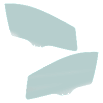 Front, Driver and Passenger Side Door Glass, Green Tint, FD24769GTN, FD24768GTN